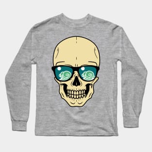 skull wearing sunglasses Long Sleeve T-Shirt